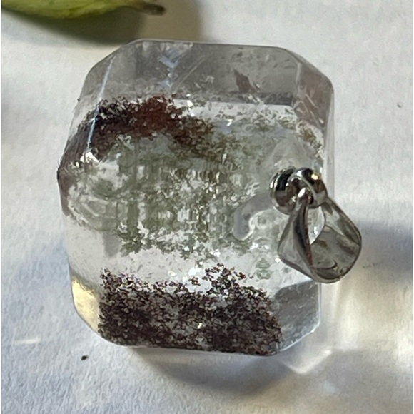 Garden Quartz Phantom Quartz Pendant Set of 2 pieces Crystal Natural Gemstone - Picture 2 of 16